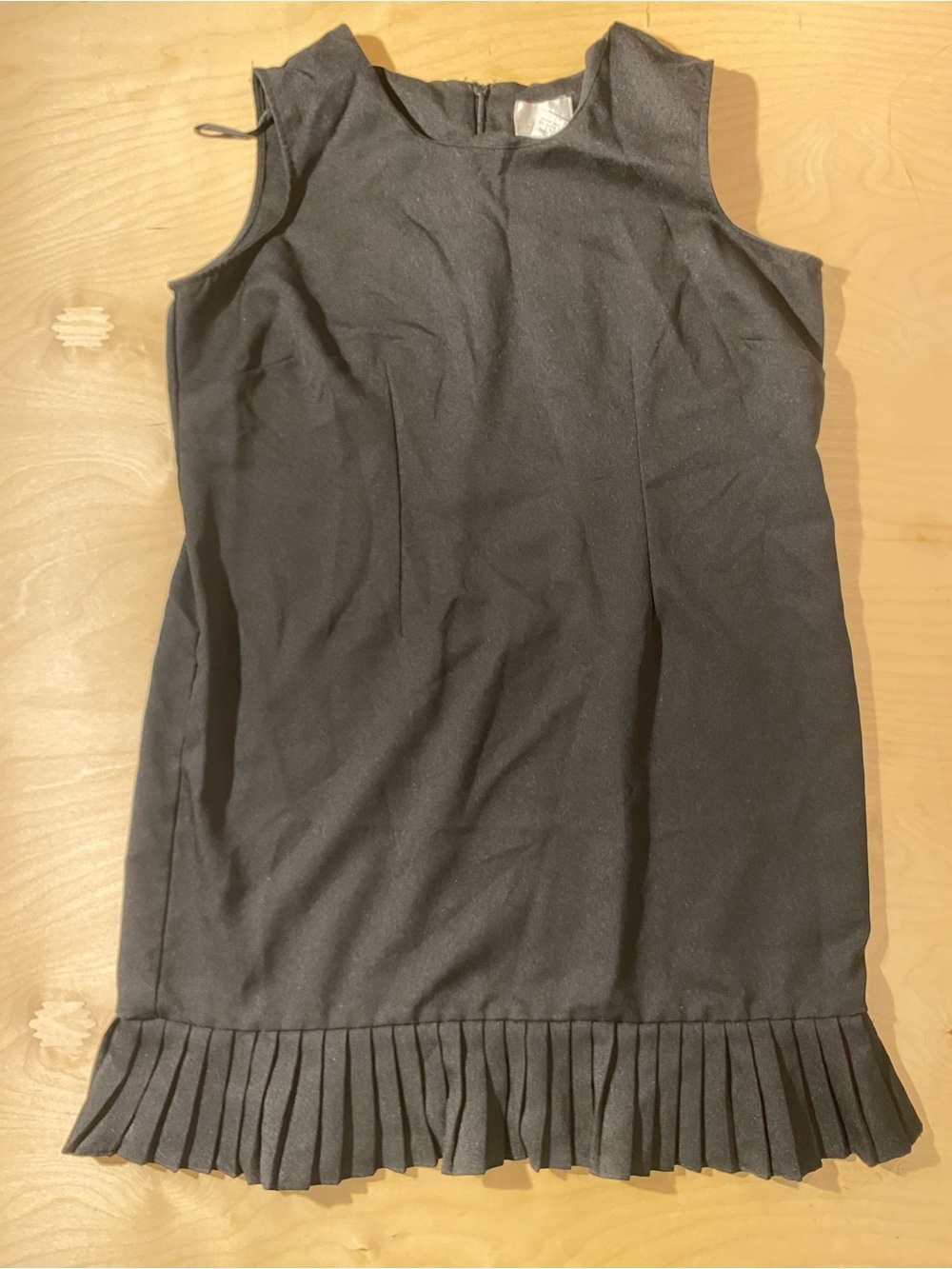 Pride & Joy Black Sleeveless Shift Dress with Pleated Hem 20W (RT)